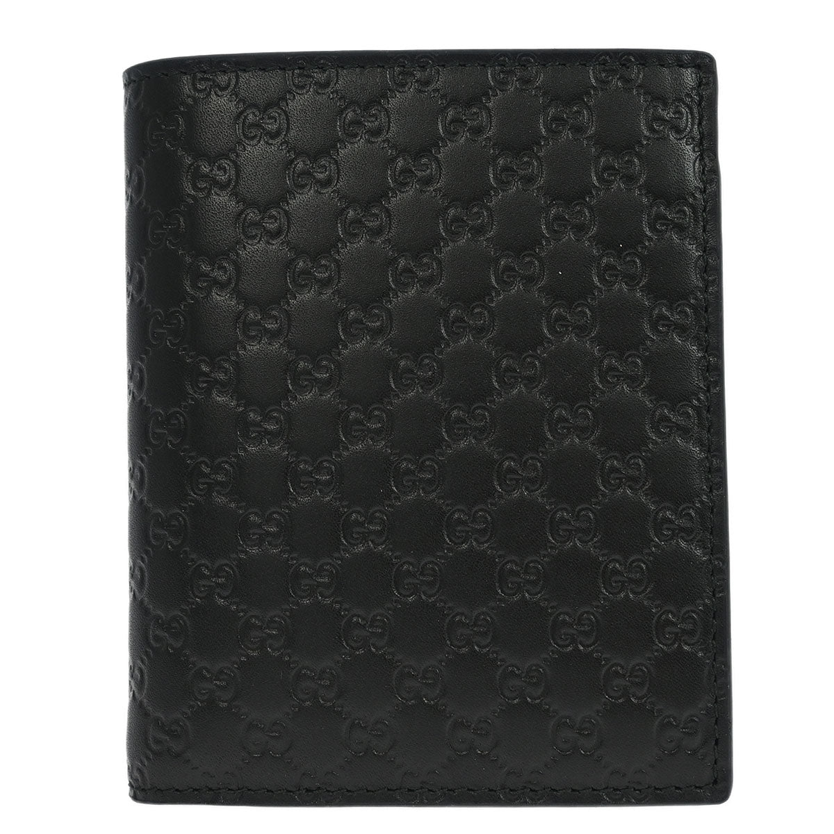 Gucci Black Leather Guccissima Bifold Wallet