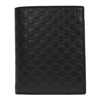 Gucci Black Leather Guccissima Bifold Wallet