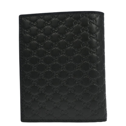 Gucci Black Leather Guccissima Bifold Wallet