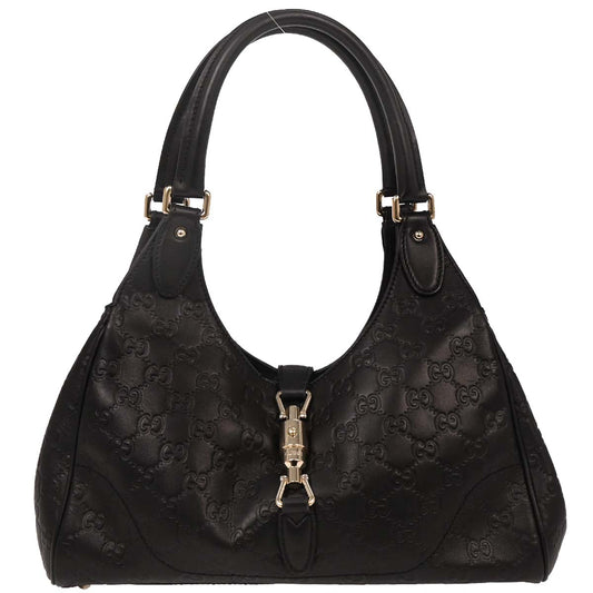 Gucci Black Leather GG Jackie Handbag