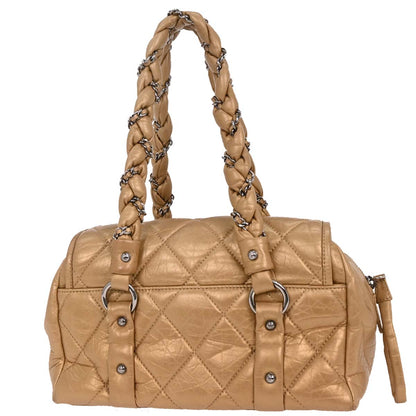 Chanel 2005-2006 Gold Calfskin Ladyblade Handbag
