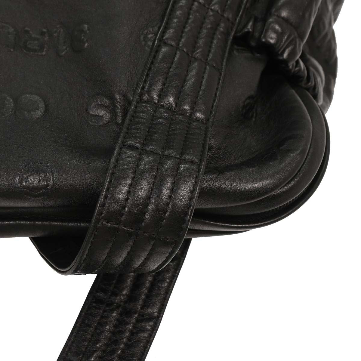 Chanel 2008-2009 Black Calfskin Rue Cambon Embossed Unlimited Shoulder Bag