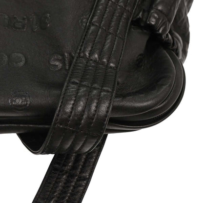 Chanel 2008-2009 Black Calfskin Rue Cambon Embossed Unlimited Shoulder Bag