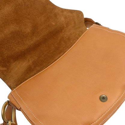 Christian Dior Brown Saddle Shoulder Bag