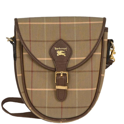 Burberrys Brown Burberry Check Crossbody Bag