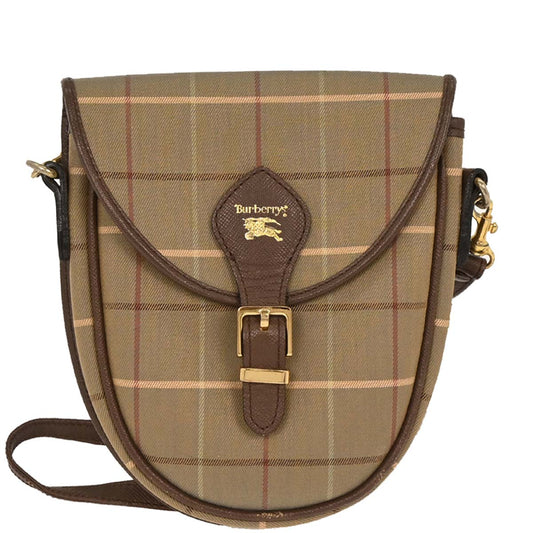 Burberrys Brown Burberry Check Crossbody Bag