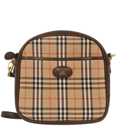 Burberrys Beige House Check Crossbody Bag