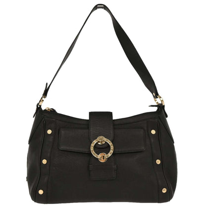 Bvlgari Black Leather Shoulder Bag