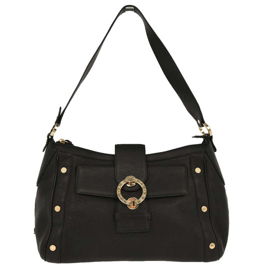 Bvlgari Black Leather Shoulder Bag