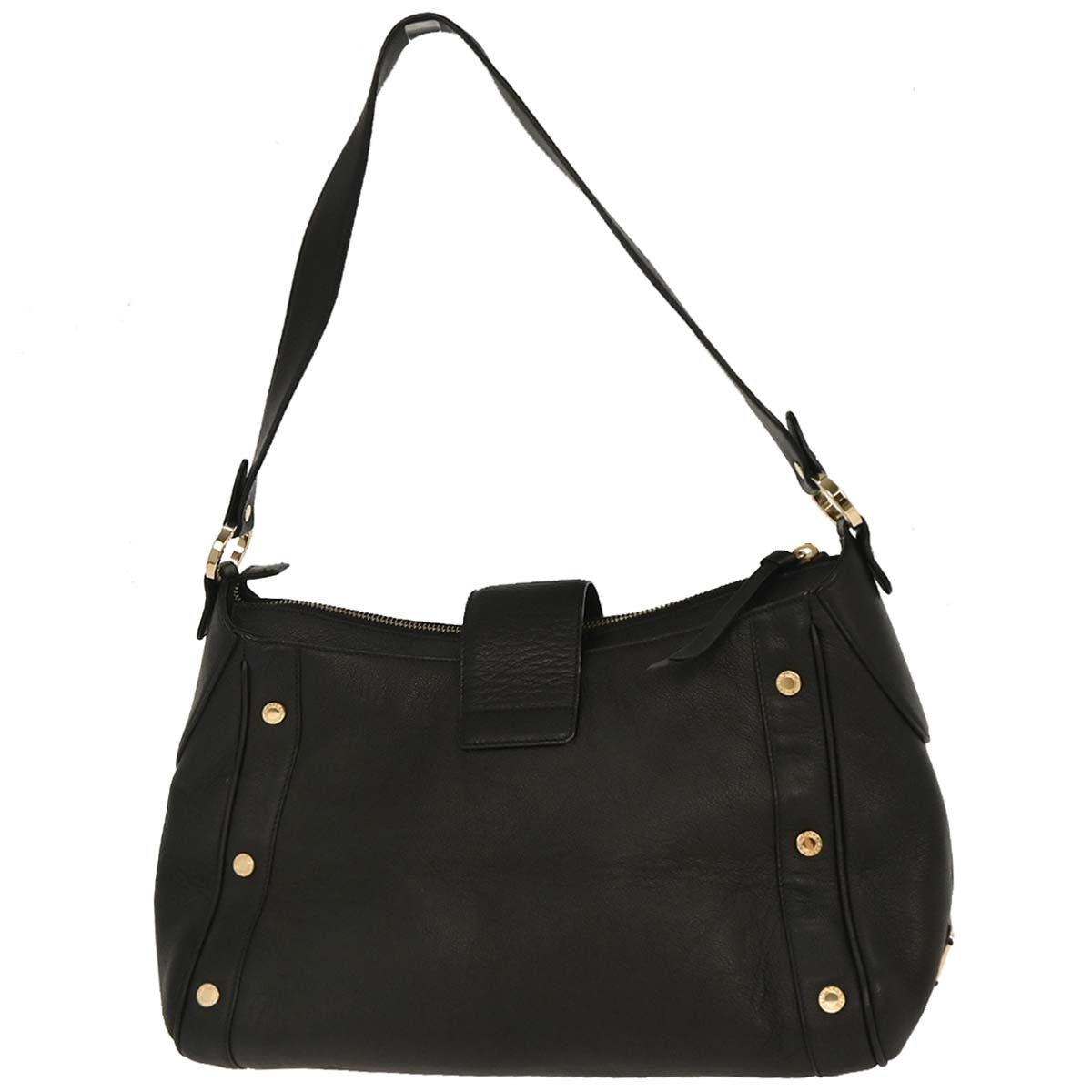 Bvlgari Black Leather Shoulder Bag