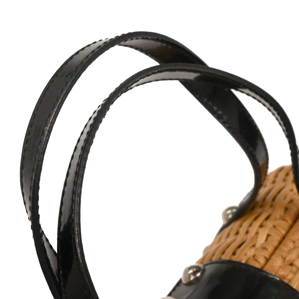 Salvatore Ferragamo Beige Rattan Vara Bow Basket Handbag