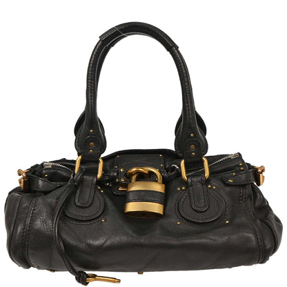 Chloe Black Leather Paddington Handbag