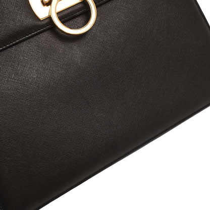 Salvatore Ferragamo Black Gancini 2way Shoulder Handbag