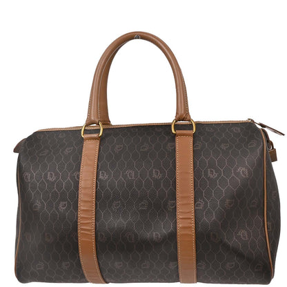 Christian Dior Dark Brown Honeycomb Duffle Handbag