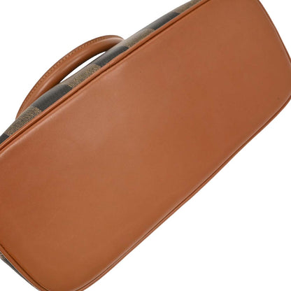 Fendi Brown Black Pequin 2way Shoulder Handbag