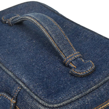 Chanel 1996-1997 Blue Denim Vanity Handbag
