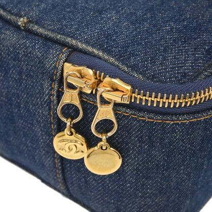 Chanel 1996-1997 Blue Denim Vanity Handbag