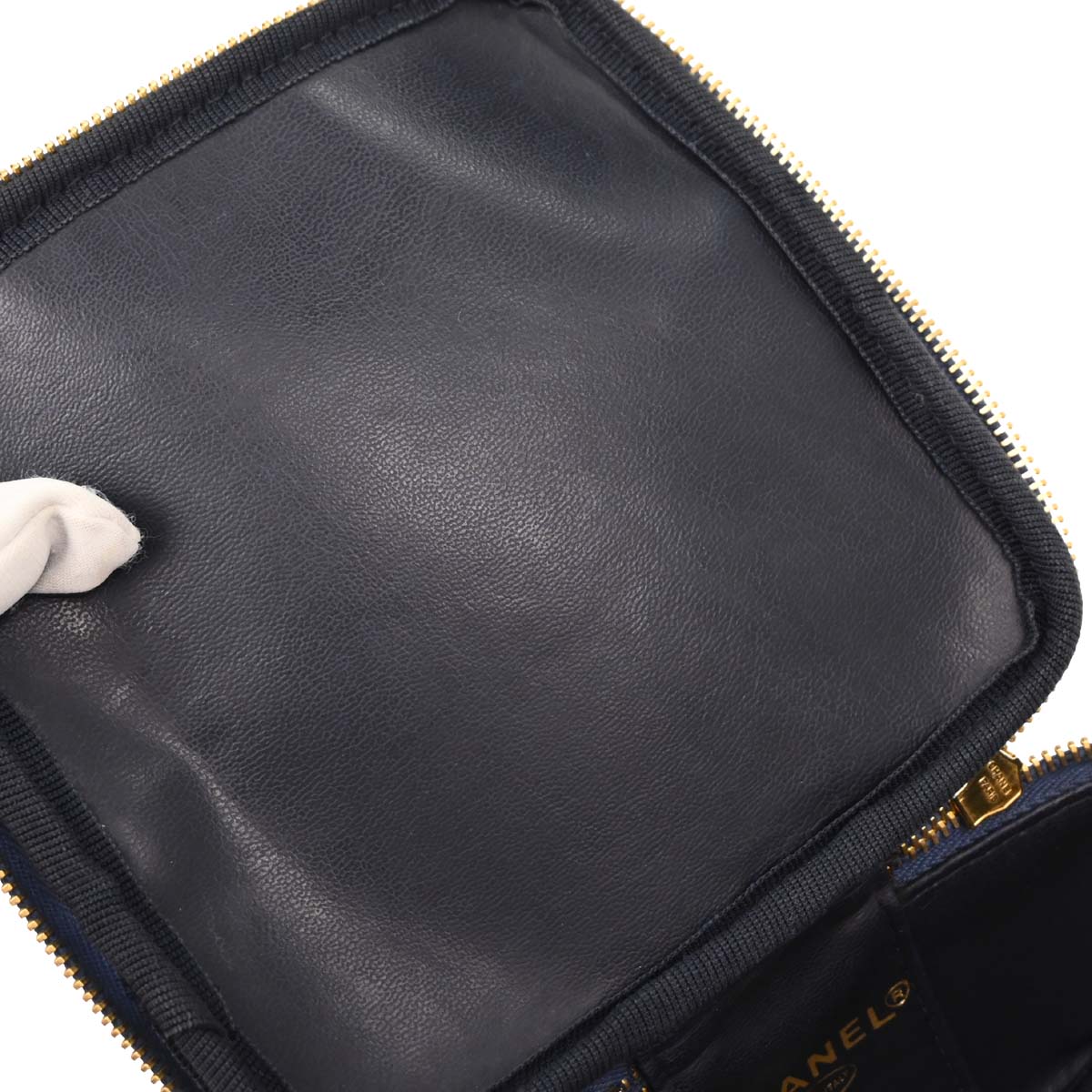 Chanel 1996-1997 Blue Denim Vanity Handbag