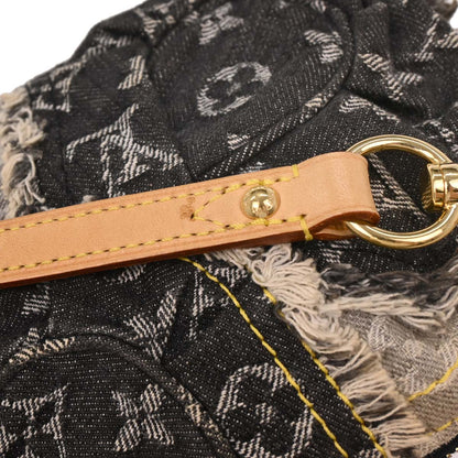 Louis Vuitton Black Monogram Denim Patchwork Pouchy Handbag M95383