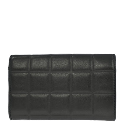 Chanel 2001-2003 Black Lambskin Choco Bar Wallet