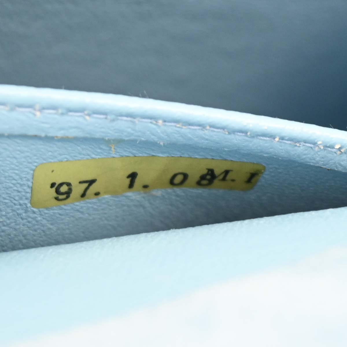 Chanel 1996-1997 Light Blue Suede Straight Flap Handbag