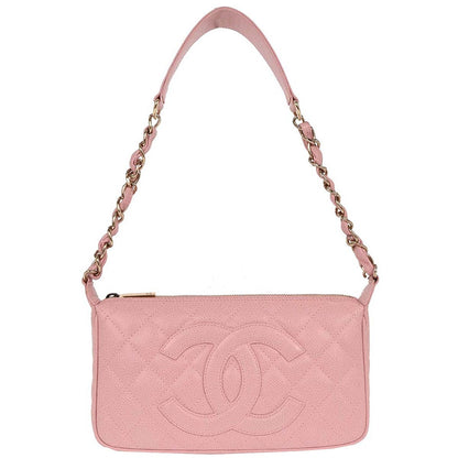Chanel 2004-2005 Pink Caviar Shoulder Bag