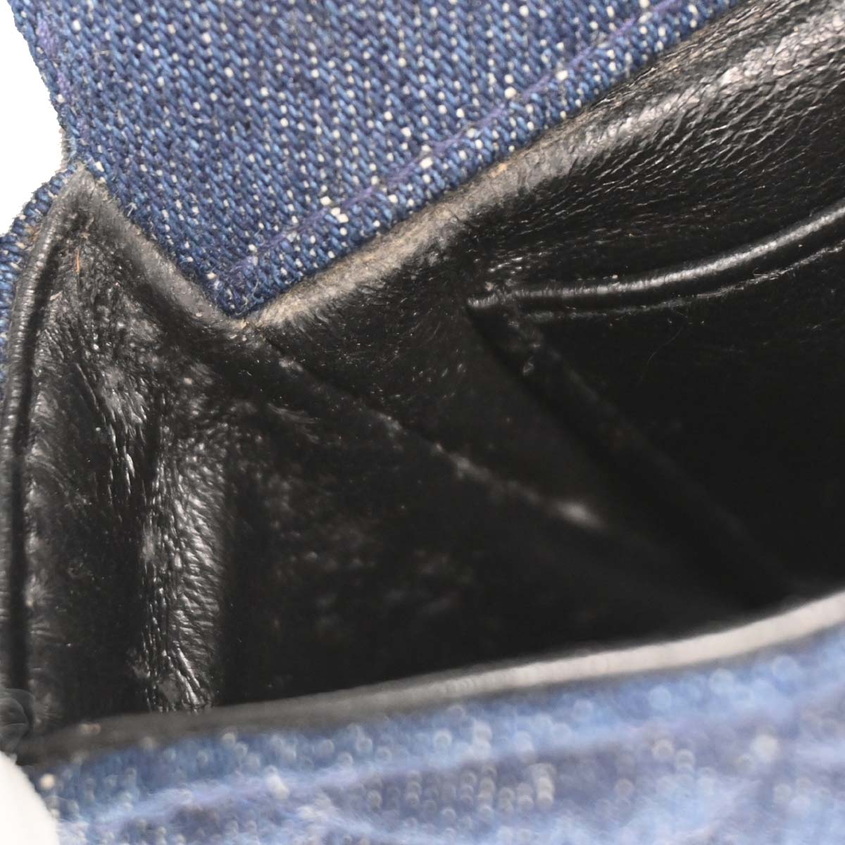 Chanel 1989-1991 Blue Denim Straight Flap Shoulder Bag