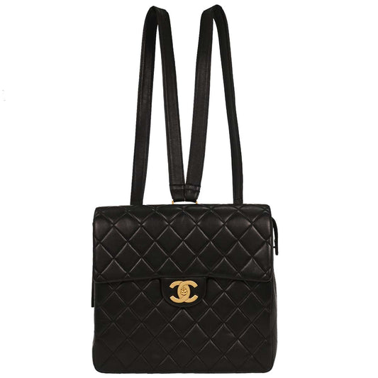 Chanel 1994-1996 Black Lambskin Backpack