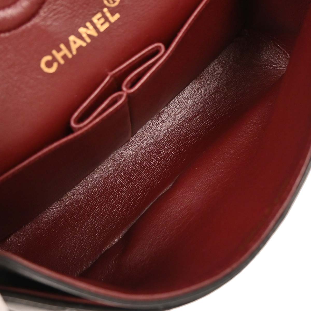 Chanel 1996-1997 Black Lambskin Small Classic Double Flap Shoulder Bag