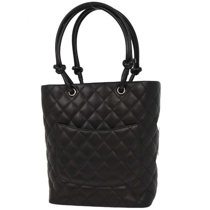 Chanel 2004-2005 Black Calfskin Cambon Ligne Tote Handbag