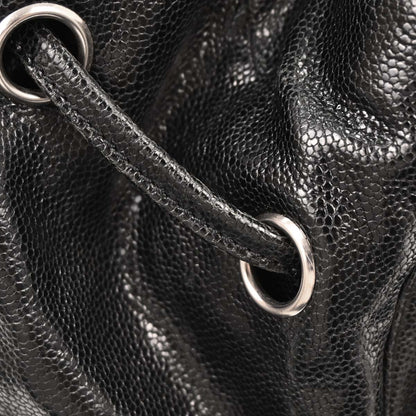 Chanel 2008-2009 Black Caviar Mademoiselle Lock Tote Handbag