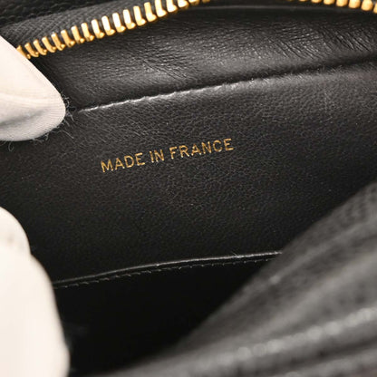 Chanel 1991-1994 Black Caviar Camera Bag Mini