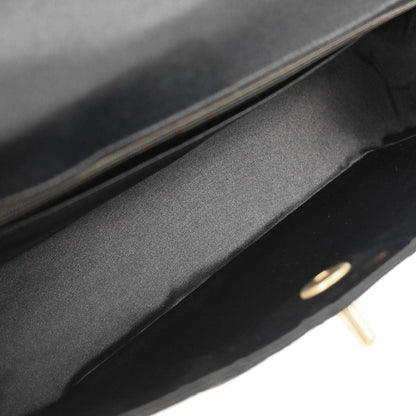 Chanel 1991-1994 Black Satin Handbag