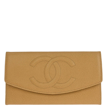 Chanel Beige Caviar Wallet