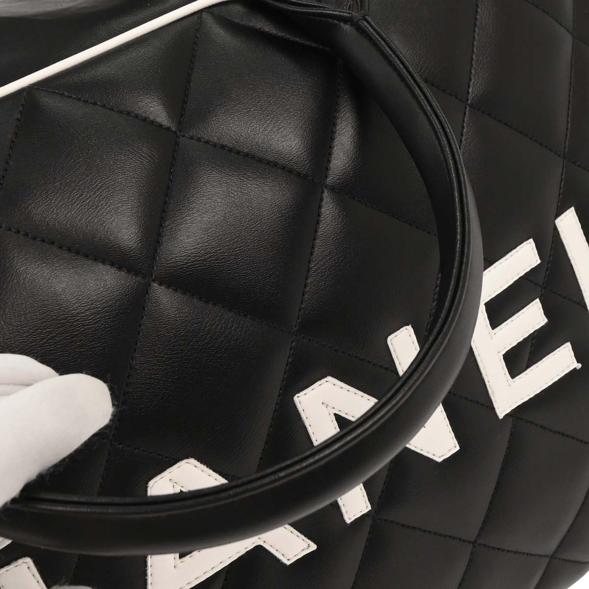 Chanel 1994-1996 Black Calfskin Travel Bowling Bag