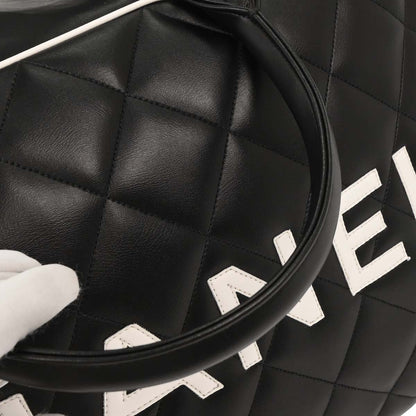 Chanel 1994-1996 Black Calfskin Travel Bowling Bag
