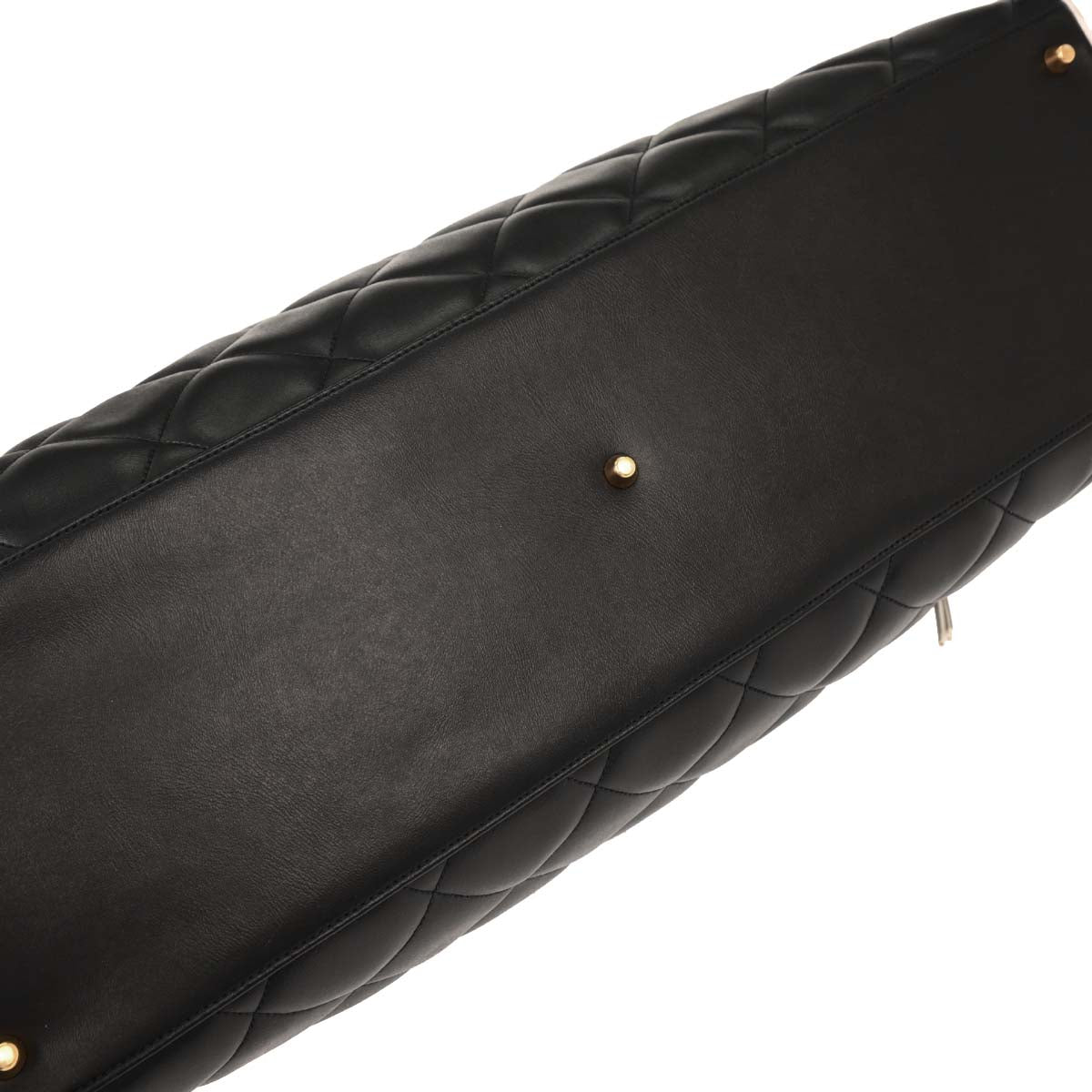 Chanel 1994-1996 Black Calfskin Travel Bowling Bag