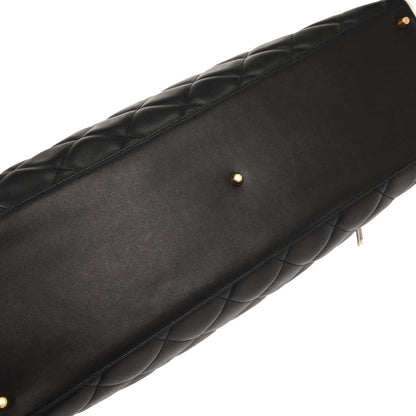 Chanel 1994-1996 Black Calfskin Travel Bowling Bag