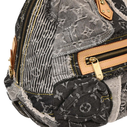 Louis Vuitton Monogram Denim Patchwork Bowly Shoulder Bag M95377