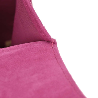 Chanel 1991-1994 Pink Suede Mademoiselle Top Handle Handbag