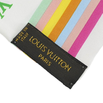 Louis Vuitton White Multicolor Bandeau Scarf M71991 Small Good
