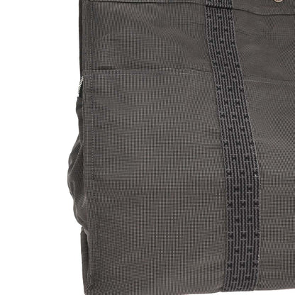Hermes Gray Canvas Herline Tote TGM Handbag