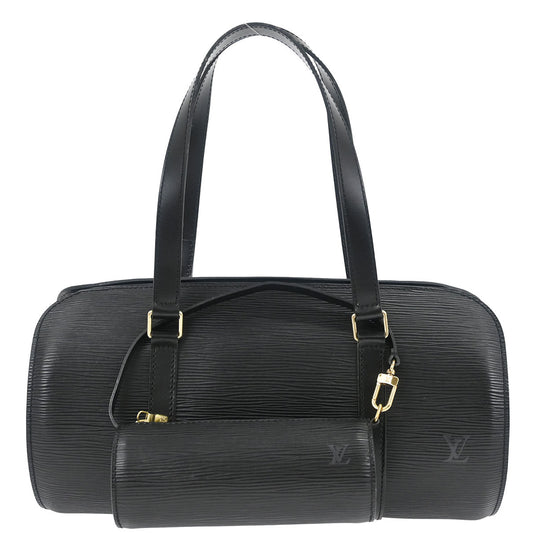 Louis Vuitton Black Epi Soufflot Handbag M52862