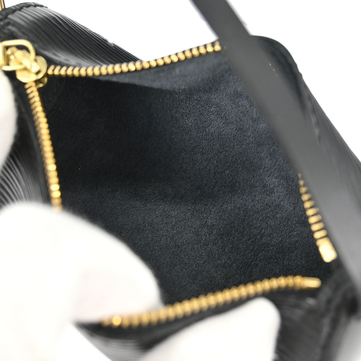 Louis Vuitton Black Epi Soufflot Handbag M52862