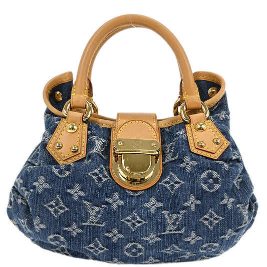 Louis Vuitton Blue Monogram Denim Pleaty Handbag M95020