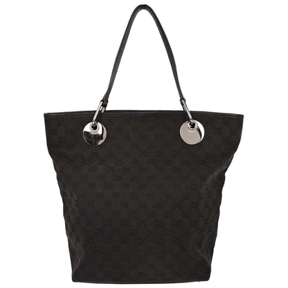 Gucci Black Canvas GG Tote Handbag
