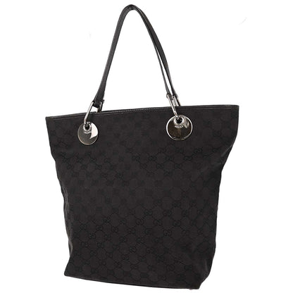 Gucci Black Canvas GG Tote Handbag