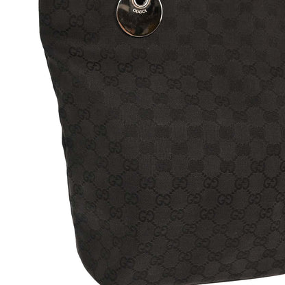 Gucci Black Canvas GG Tote Handbag