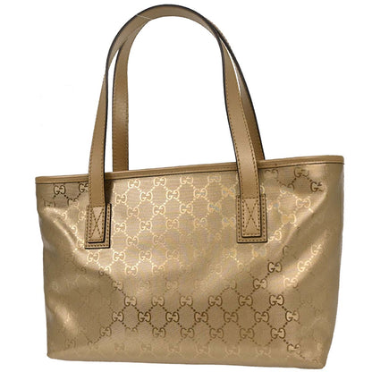 Gucci Gold PVC GG Tote Handbag