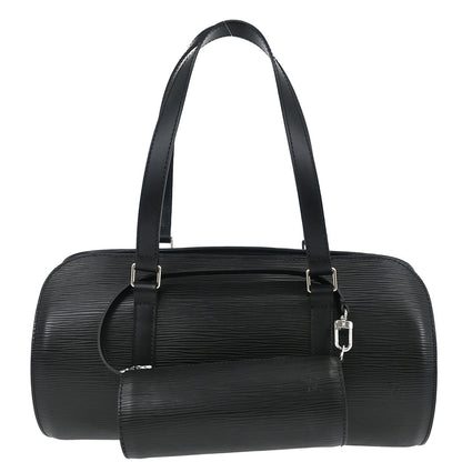 Louis Vuitton Black Epi Soufflot Handbag M52222